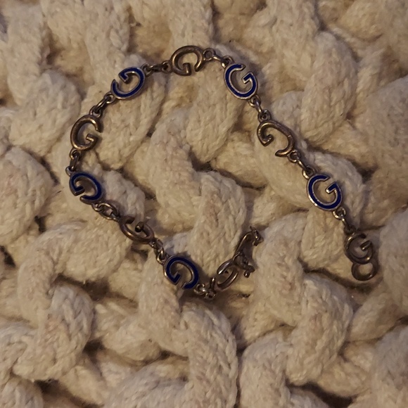 Awesome Vintage Gucci bracelet, late 70's blue enamel, super rare! - Picture 5 of 9